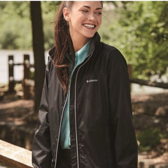 Columbia women’s collared rain jacket with mesh lining size small long sleeves - Picture 1 of 13